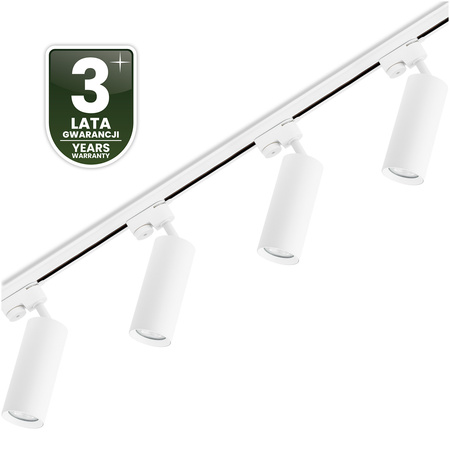 Osvětlovací lišta 2m + 4x reflektor lištový, GU10 Bílá RITI LUMILED