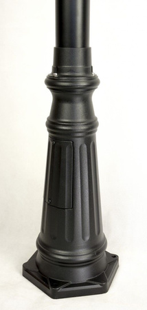 Stožár venkovní zahradní lampy LANTERN E27 Retro Maxi OGMWN 1 190-290cm černá Su-Ma