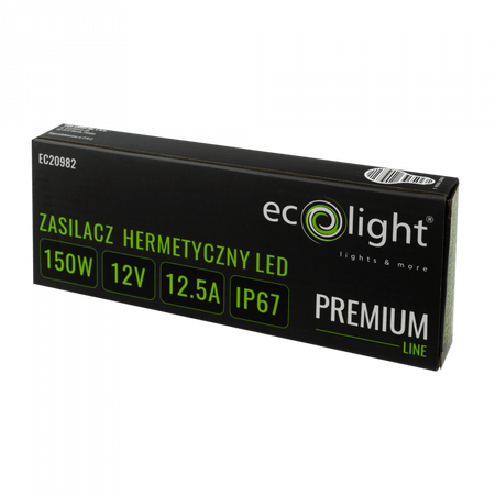 LED napájecí zdroj IP67 150W 12V Premium Ecolight