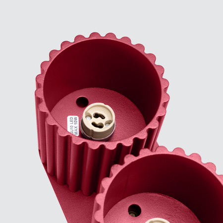 Povrchová montáž 2x GU10 hliníková burgundská Aura Deep Space SL.1820 Sollux