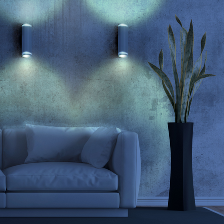 Nástěnné venkovní fasádní svítidlo 2 x GU10 White PARIS Sanico Goldlux