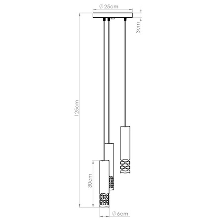 Stropní závěsné svítidlo 3x GU10 White LIRO Ocean Green SL.1694 Sollux