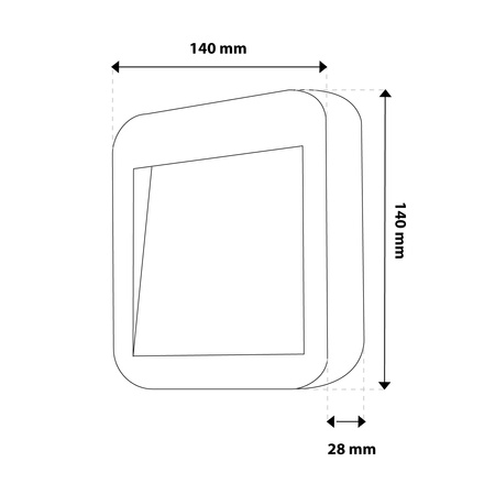 Venkovní zahradní schodišťová nástěnná lampa CCT 3000-6500K LED 4W IP65 VIREO LUMILED
