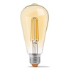 E27 ST64 LED žárovka 6W = 44W 550lm 2200K Teplá bílá jantarové vlákno Stmívatelné 360° VIDEX
