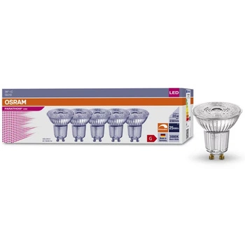 5x LED žárovka GU10 3.4W = 35W 230lm 3000K Teplá bílá 36° CRI97 STÍMATELNÉ OSRAM Parathom