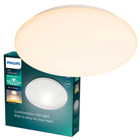 LED plafon pro povrchovou montáž MOIRE 10W 2700K 24cm bílý kulatý PHILIPS