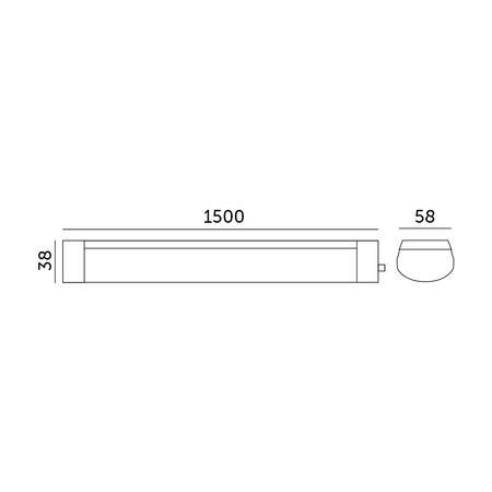 Hermetické svítidlo LED 45W 4500lm 4000K Neutral IP65 White Cortez Kobi