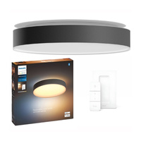 LED stropní podhled Enrave černý 33,5W 42,5cm CCT PHILIPS HUE Bluetooth + stmívač