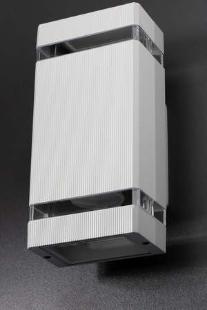 Dvojité Masterled HANA LED fasádní zahradní nástěnné svítidlo 2x GU10 ALUMINIUM šedé IP54