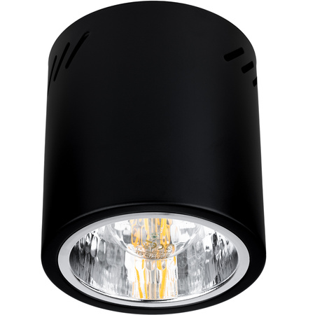 Povrchové svítidlo E27, TUBA SPOT Stálá Kulatá Černá APUS 13 LUMILED