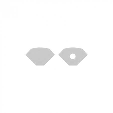 Hliníkový rohový LED profil Povrchová montáž Bílá 1m s mléčným stínítkem pro LED pásky + krytky Ecolight řady R