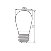 LED žárovka E27 ST45 0,9W 8lm Modrá transparentní ST45 Filament Kanlux