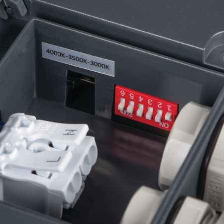 Stropní svítidlo Plafond LED se senzorem pohybu 18W 1770lm CCT IP65 Grafitová BENO KANLUX