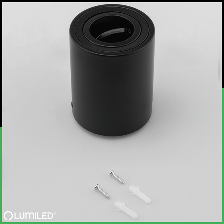 Povrchová montáž HALOGEN Spot Tube Moving LUNDO GU10 LUMILED Round Black 80mm