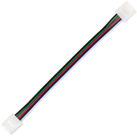 5PIN RGB+W LED páskový konektor. 2-stranný. s 10mm kabelem