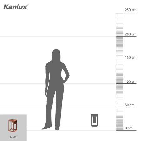 Zahradní lampa VIMO E27 Elevační nástěnná lampa IP44 Senzor Hnědá Kanlux