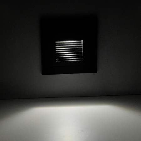 LED zahradní světlo pro zapuštěnou montáž na schodiště 3W 20lm IP44 4000K šedá Q6 GOLDLUX (Polux)