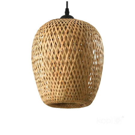 Bambusová dekorativní závěsná lampa E27 Boho Bern Kobi