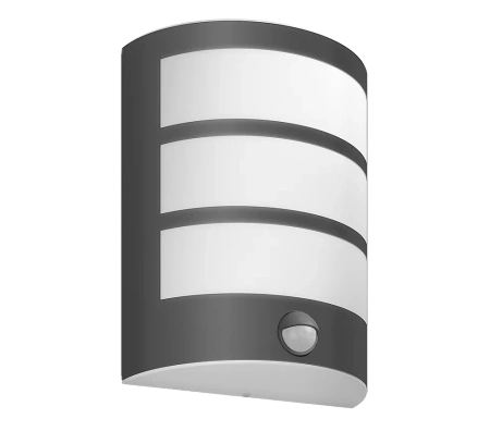 Zahradní lampa LED nástěnná lampa PYTHON IR myGarden 6W 4000K IP44 s pohybovým a soumrakovým senzorem černá PHILIPS