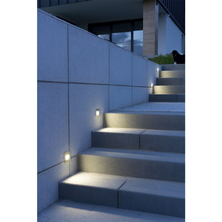 Venkovní LED fasádní svítidlo zapuštěné schodišťové svítidlo 1W 4000K IP65 Su-Ma