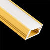 Povrchový Hliníkový Profil pro LED Pásky, Násuvný 1m Zlatý MINI + Mléčná Krytka LUMILED