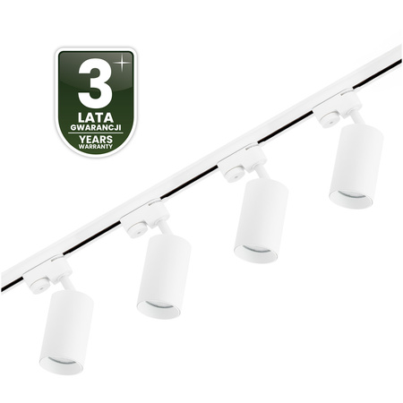 Osvětlovací lišta 2m + 4x reflektor lištový, GU10 Bílá SAGI LUMILED