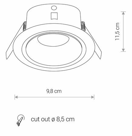 LED zapuštěné koupelnové stropní svítidlo FOXTROT 8373 GU10 IP20/IP54 Bílé překryvy Nowodvorski