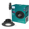 Zapuštěná montáž LED 5W 500lm 2700K teplá bílá Movable Round Black Stmívatelný 3STEP SceneSwitch Cilantro Philips