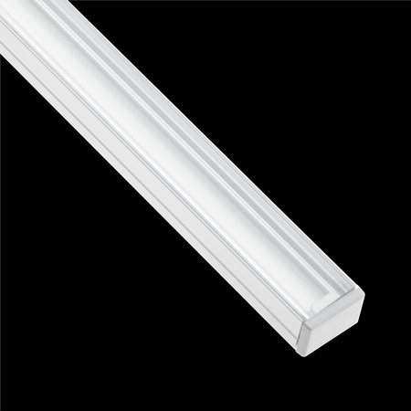 Povrchový Eloxovaný Hliníkový Profil pro LED KM33, Stříbrný 1m + Průhledná Krytka + Záslepky LUMILED