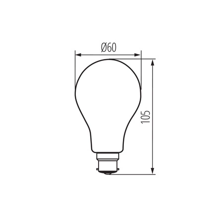 LED žárovka B22 Edison A60 7W = 60W 806lm 2700K Warm Dimmable Transparent XLEDIMW Filament Kanlux