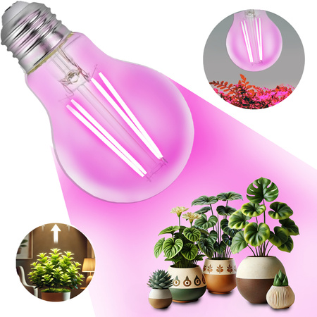 LED žárovka pro rostliny FGS 8W E27 250lm KOBI PLANTS