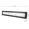 Průmyslová High Bay lineární LED lampa 150W 16500lm 5000 Cold 110° Black IP65 Masterled