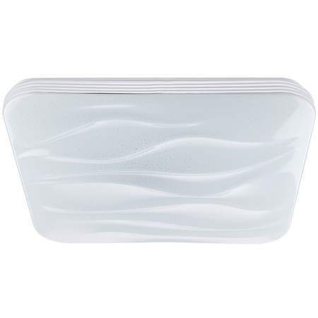 LED stropní koupelnový plafón 72W 3000-6500K White Square Diamond 43cm + dálkové ovládání