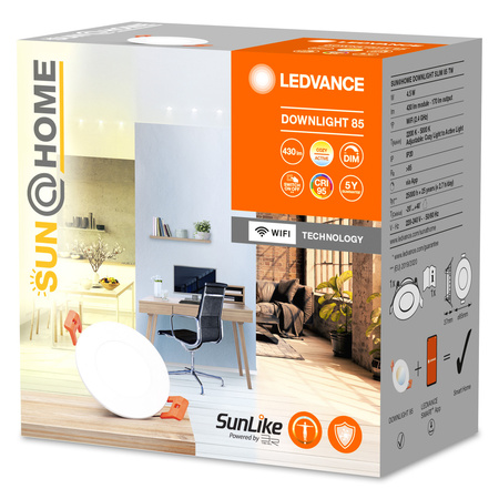 LED vestavné svítidlo 4.5 W 170 lm Downlight CCT Stmívatelné Ra ? 95 8.5 cm kulaté SUN@HOME LEDVANCE