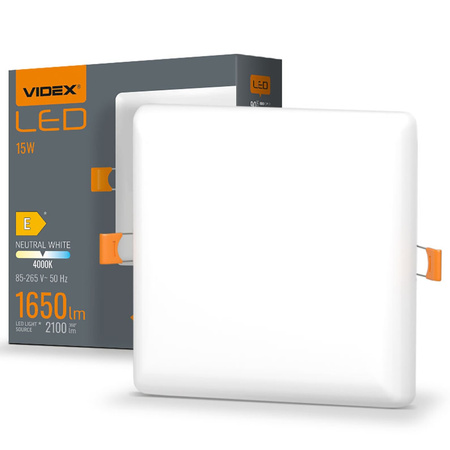 Podomítkové svítidlo LED Panel 15W 1650lm 4000K Neutrální bila DLFS VIDEX