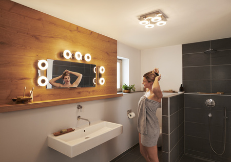 LED 26W 1500lm CCT stmívatelné stříbrné SMART+ WiFi Orbis Ledvance Koupelnové stropní svítidlo