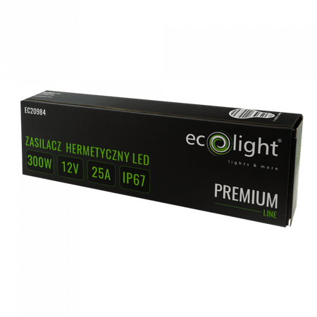 LED napájecí zdroj IP67 300W 12V Premium Ecolight