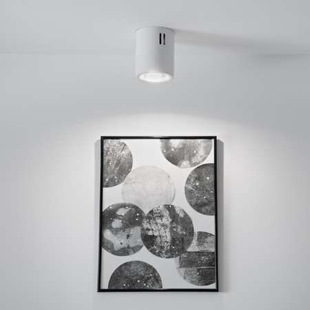 Povrchové svítidlo E27, TUBA SPOT Stálá Kulatá Bílá APUS 10 LUMILED