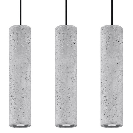 LUVO 3L 3xGU10 Loft Závěsné stropní svítidlo černé šedé SOLLUX