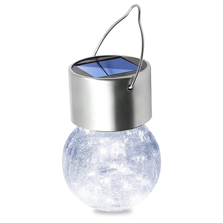 Solární LED venkovní lampa, Visící Skleněná 6500K IP44 MARANTA LUMILED