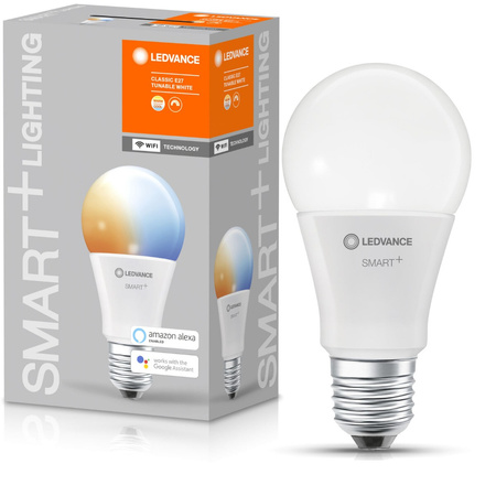 E27 A60 LED žárovka 9W 806lm CCT LEDVANCE SMART+ WiFi Stmívatelné