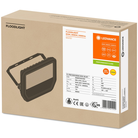 LED reflektor 50W 5500lm 3000K IP65 bílý LEDVANCE reflektor