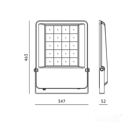 Venkovní LED reflektory Zahrada 300W 45200lm 5000K Neutrální 60° Stmívatelné IP65 IK08 Černá US Kobi
