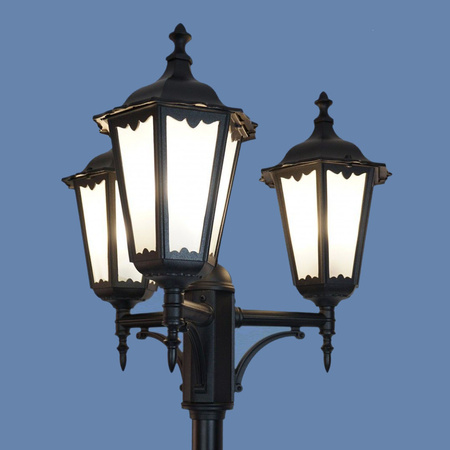 Venkovní zahradní lampa LANTERN E27 Retro Classic OGMWN 3 195-295cm černá Su-Ma