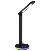 Stolní lampa LED 7W 450lm 4000K Neutrální RGB 120° Černá Stmívatelná Neptun Sanico Goldlux