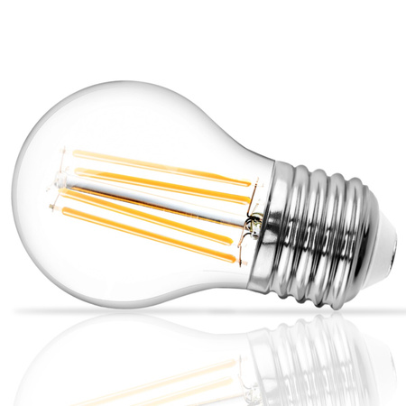 Žárovka LED BALL FILAMENT E27 4W = 40W 2700K Teplá bílá stmívatelná 3-stupňová Kobi