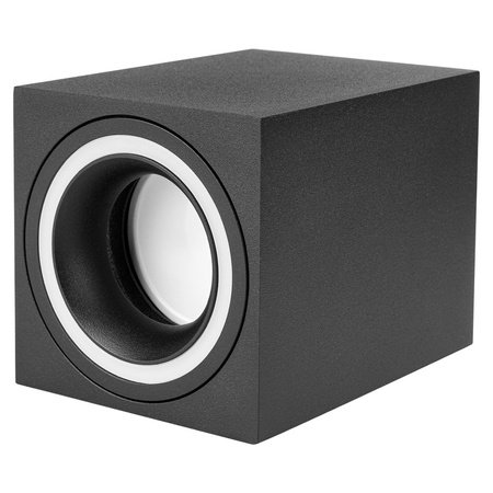 Halogenový reflektorový bodový reflektor GU10 Square Black Masterled pro povrchovou montáž