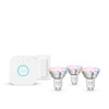 3x LED GU10 Reflector PAR16 4,7W = 50W 345lm 2200-6500K CCT + RGB SMART Smart Bluetooth ZigBee White and Color Ambiance + Bridge Bridge Philips HUE Starter Kit