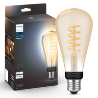LED Edison E27 ST72 7W CCT PHILIPS HUE White & Ambiance Filament Bluetooth Zigbee žárovka