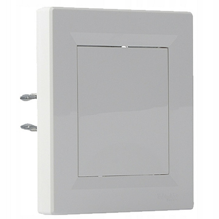 Bílá koncovka s rámem SCHNEIDER ASFORA